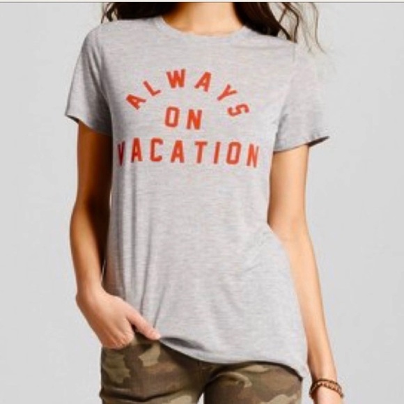Zoe + Liv Always On Vacation Tee Shirt - M - Picture 1 of 8